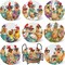 8PCS Chicken Diamond Art Coasters Small Diamond Painting Kits (AA Chicken) 3.94 x 3.94 x 1.97 inches